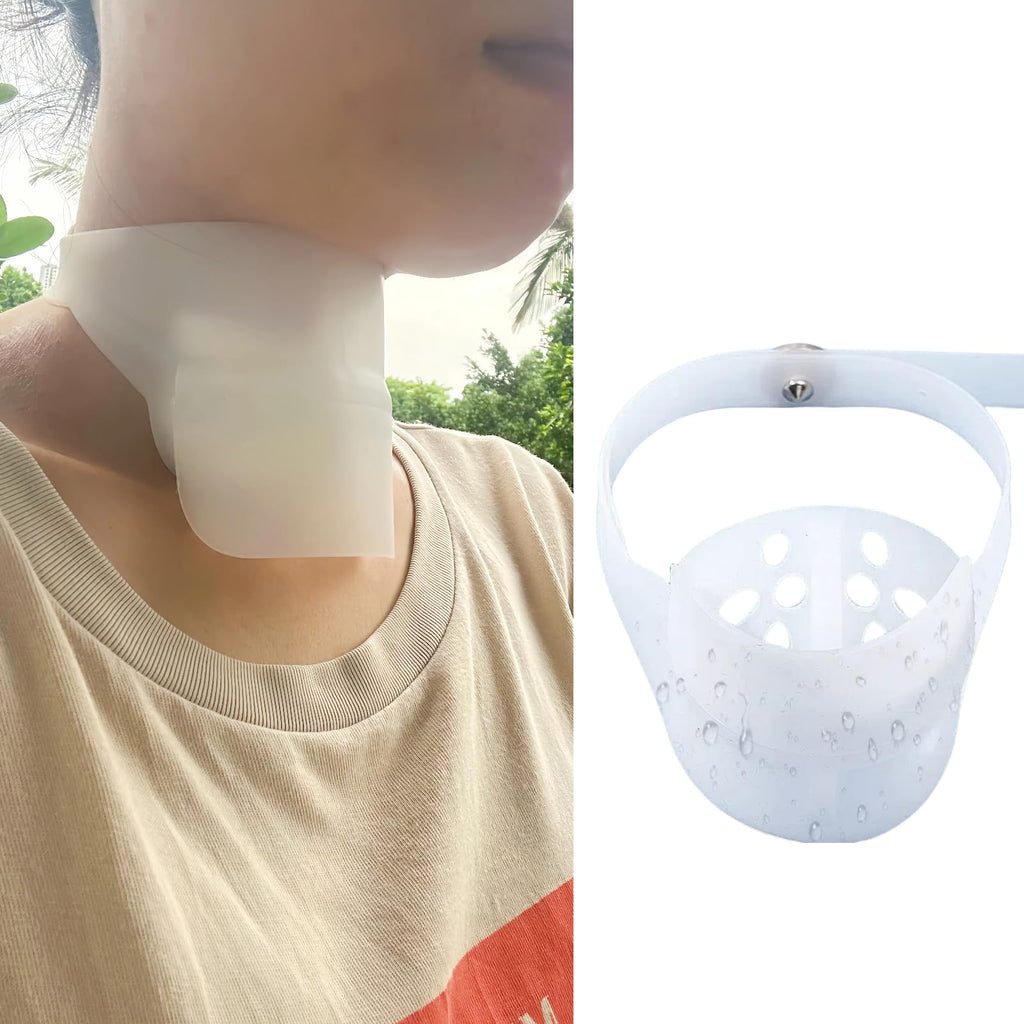 Sulieschen Stoma Guard Tracheostomy Shower Cover – Waterproof Silicone Neck Protection, Adjustable Fit