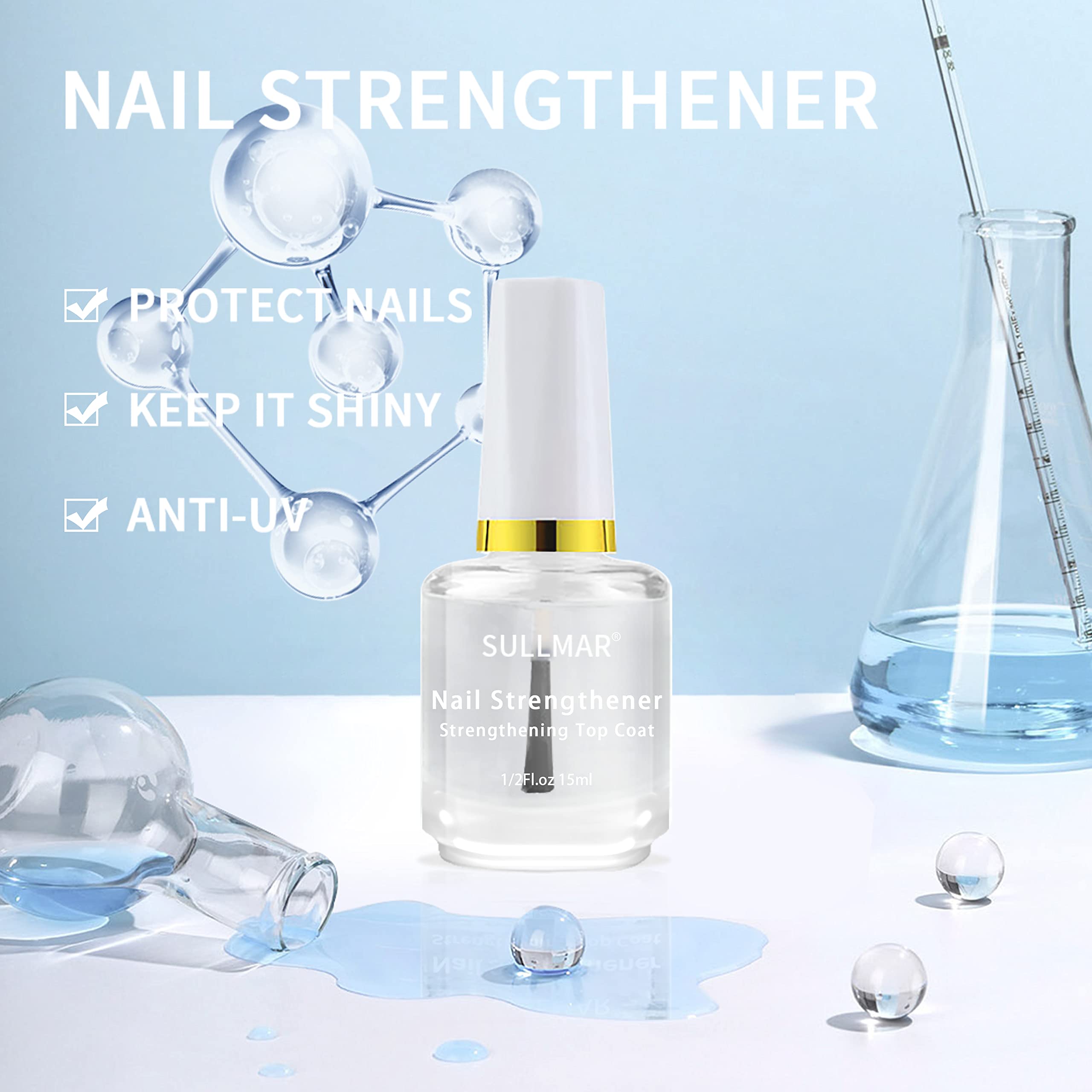 SULLMAR 4in1 Nail Care Kit – Nail Hardener, Calcium Primer & Cuticle Oil