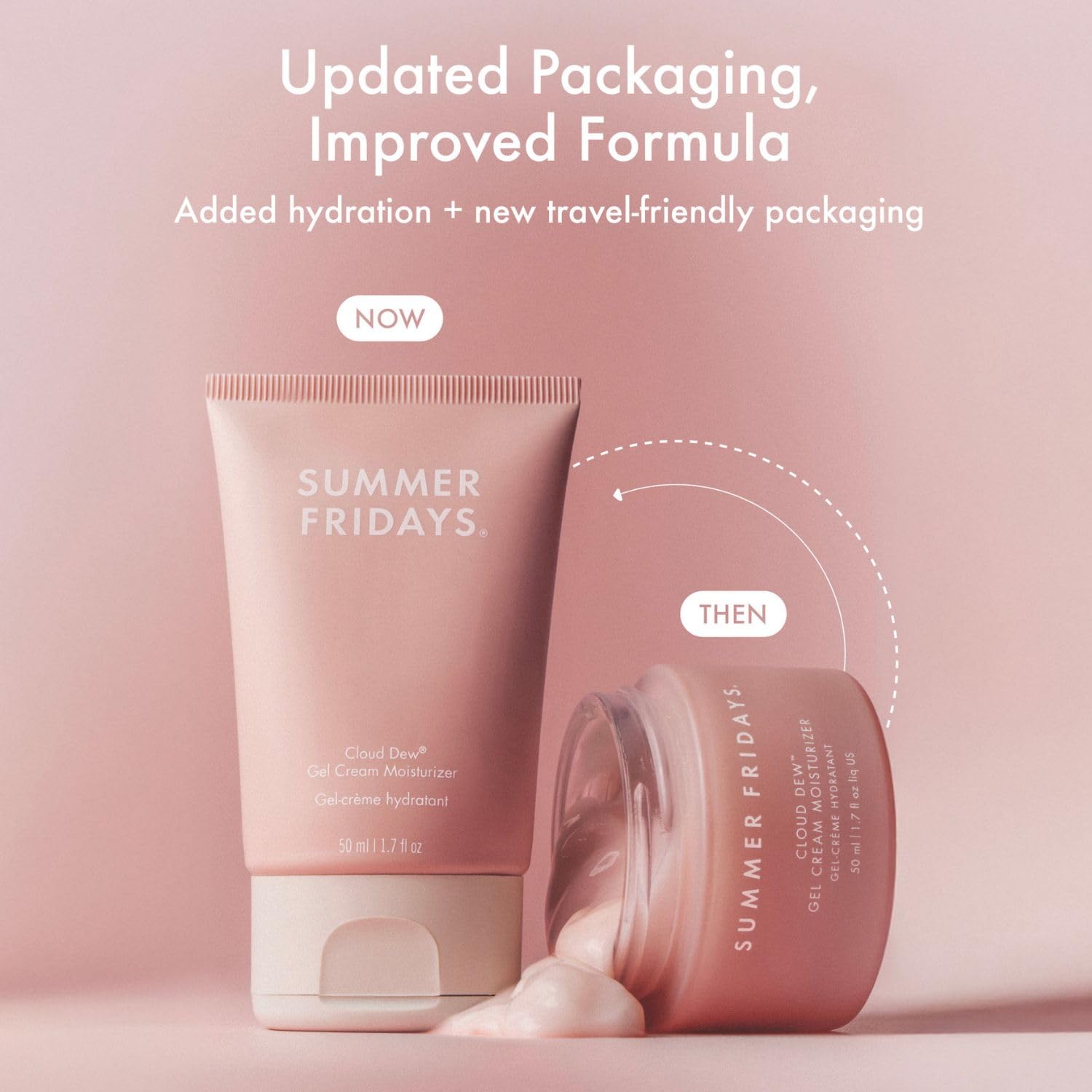 Summer Fridays Cloud Dew Gel Cream Moisturizer | Lightweight Hydration with Hyaluronic Acid & Ceramides