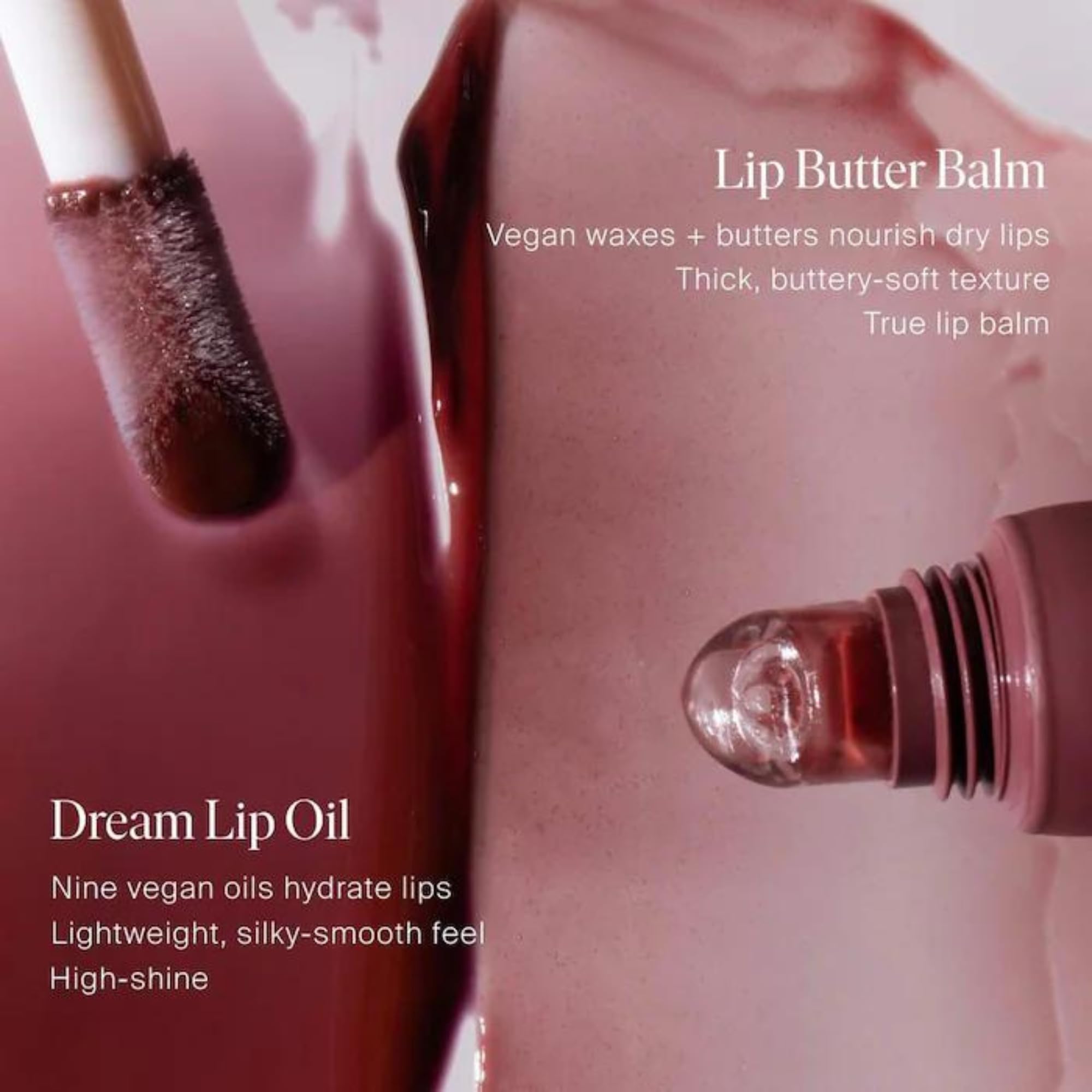 Summer Fridays Dream Lip Oil – Hydrating Tinted Lip Gloss Oil in Rosewood Nights (0.15 oz)