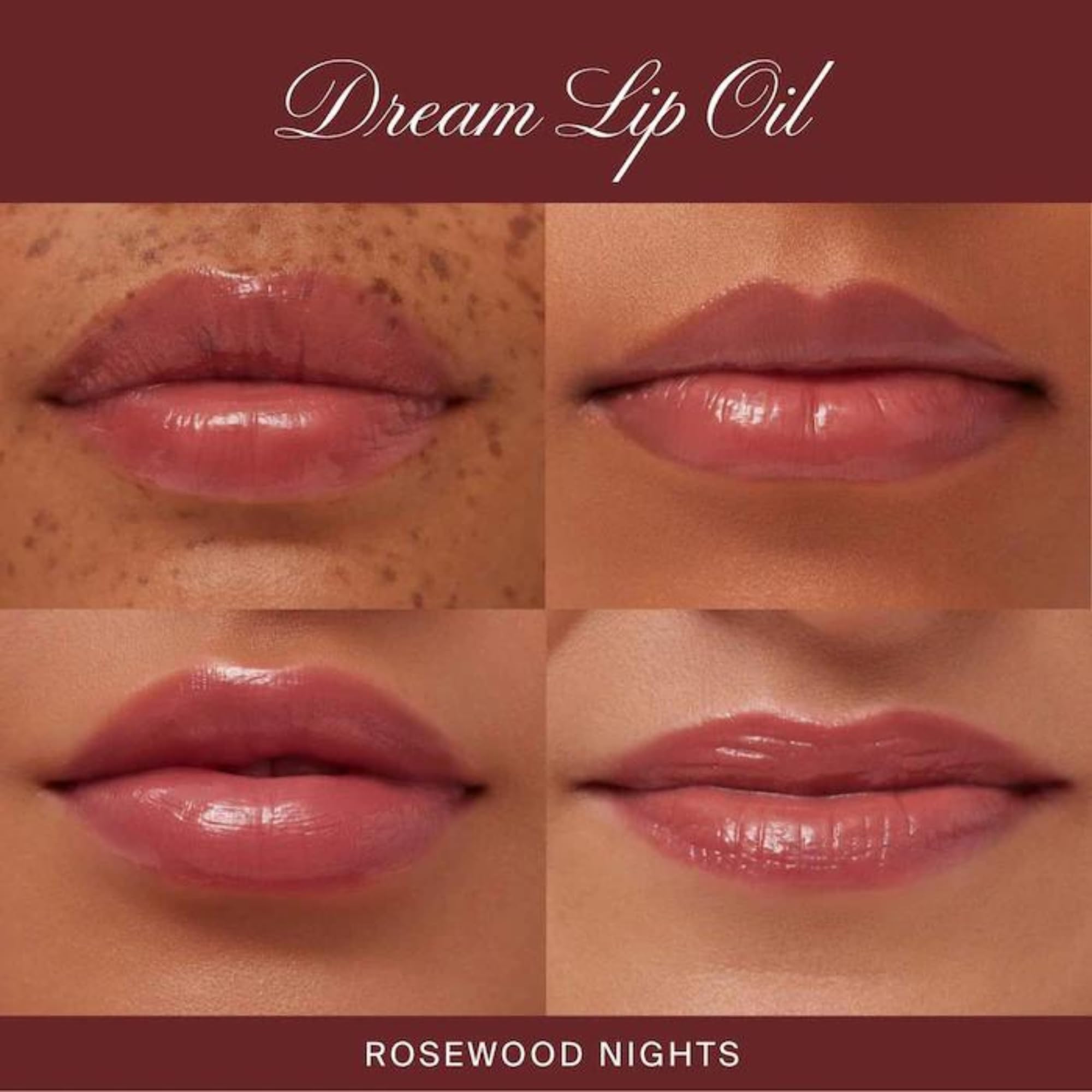 Summer Fridays Dream Lip Oil – Hydrating Tinted Lip Gloss Oil in Rosewood Nights (0.15 oz)