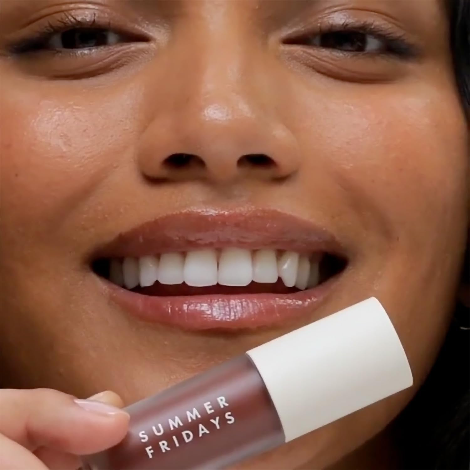 Summer Fridays Dream Lip Oil – Hydrating Tinted Lip Gloss Oil in Rosewood Nights (0.15 oz)