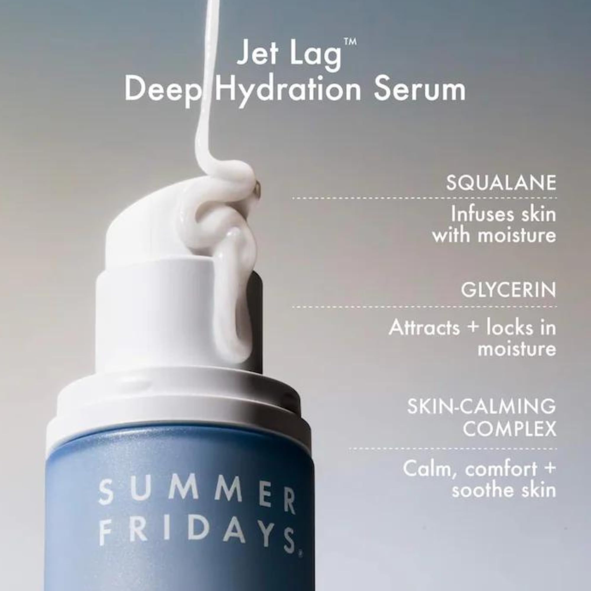 Summer Fridays Jet Lag Deep Hydration Serum | Fragrance-Free Hydration for Dry Skin