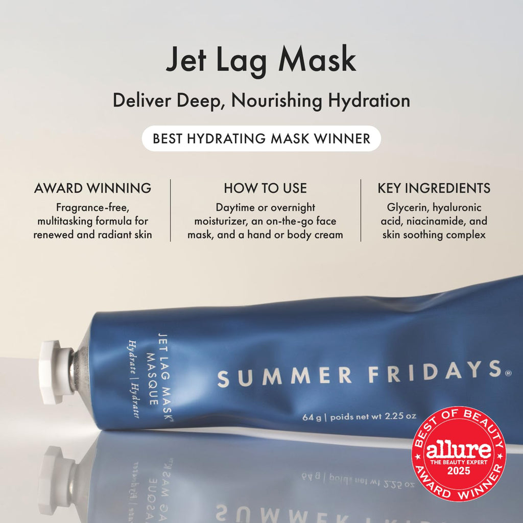 Summer Fridays Jet Lag Mask — Hydrating Moisturizer & Mask with Hyaluronic Acid + Niacinamide