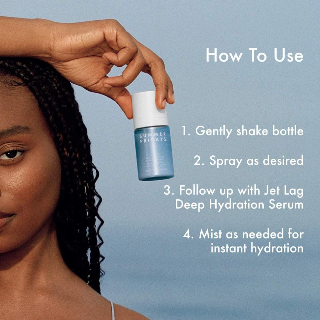 Summer Fridays Jet Lag Skin Soothing Hydration Mist — Ultra-Fine Facial Spray for Hydration & Barrier Support