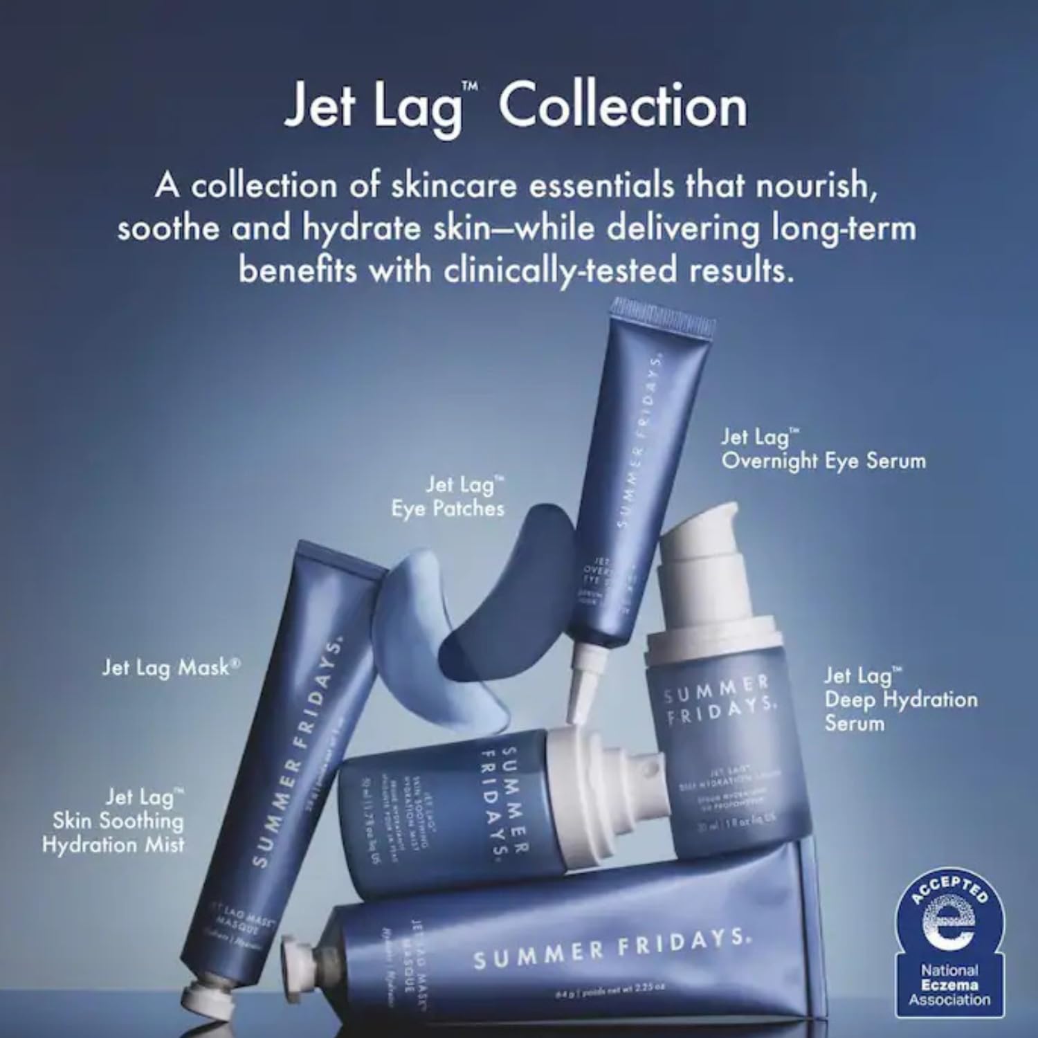 Summer Fridays Jet Lag Under Eye Patches – Hydrating, Depuffing Hydrogel Masks (6 Pairs)