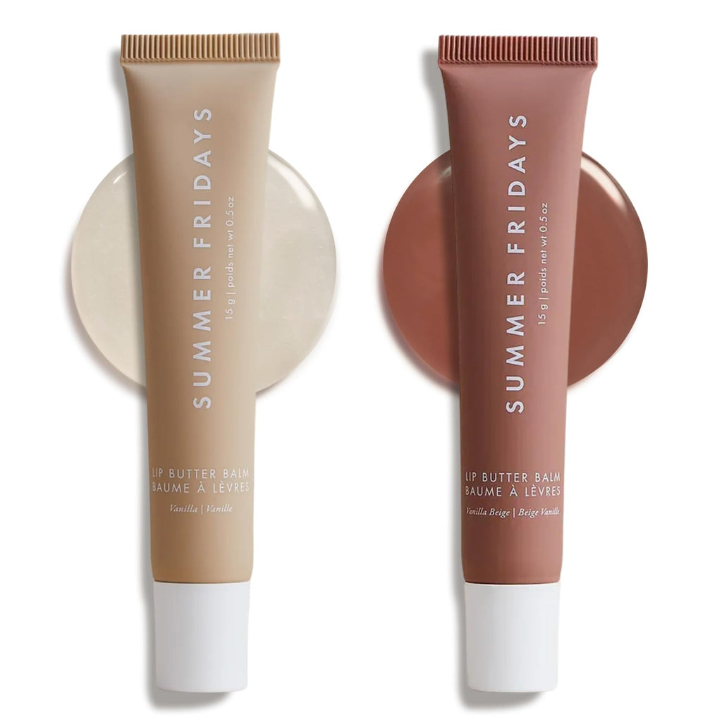 Summer Fridays Tinted Lip Butter Balm Gift Set – Vanilla & Vanilla Beige (2 Count)
