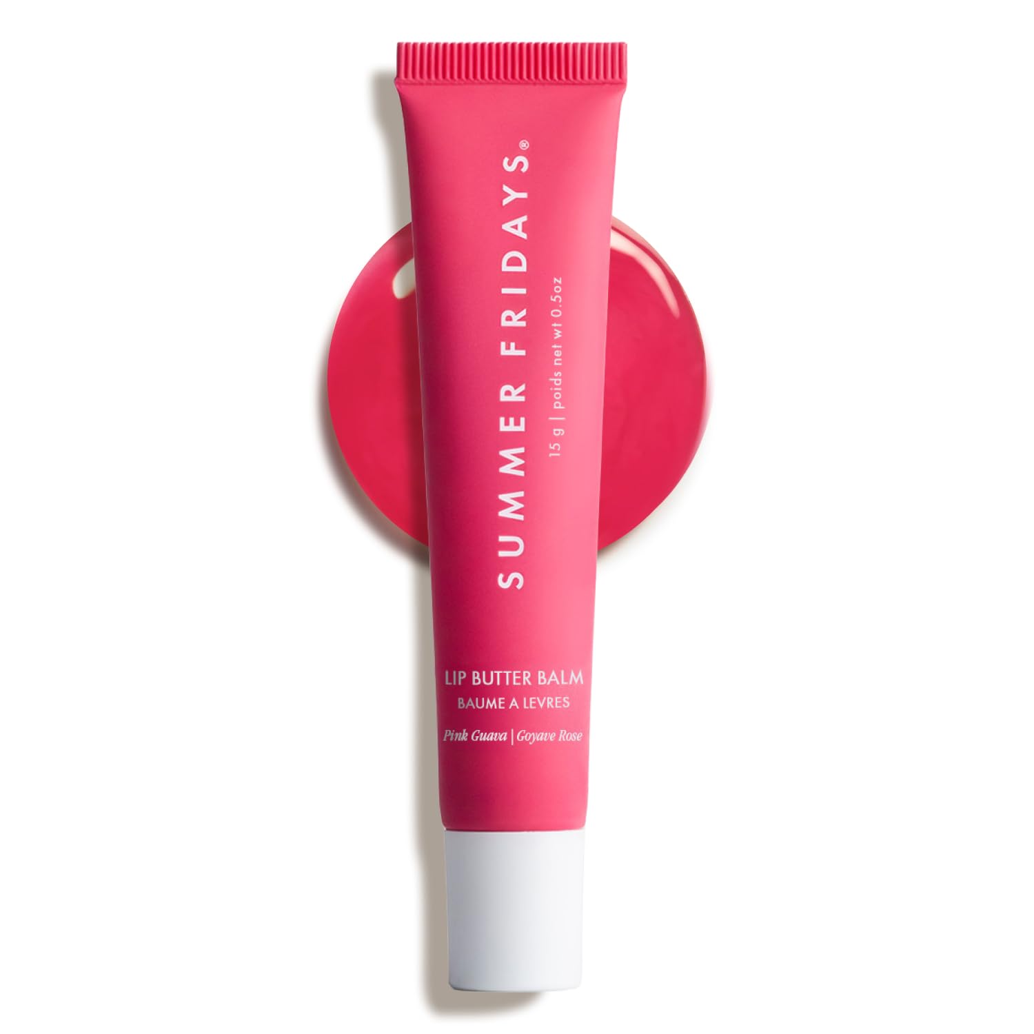 Summer Fridays Tinted Lip Butter Balm Pink Guava – Vegan Moisture & Sheer Tint