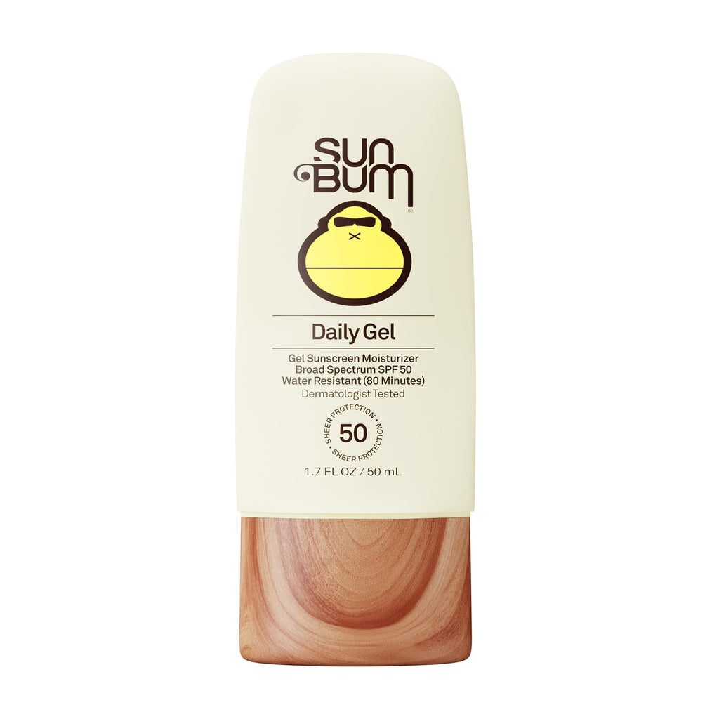 Sun Bum Daily SPF 50 Clear Gel Face Sunscreen – 1.7 oz Travel Size, Broad Spectrum, Vegan