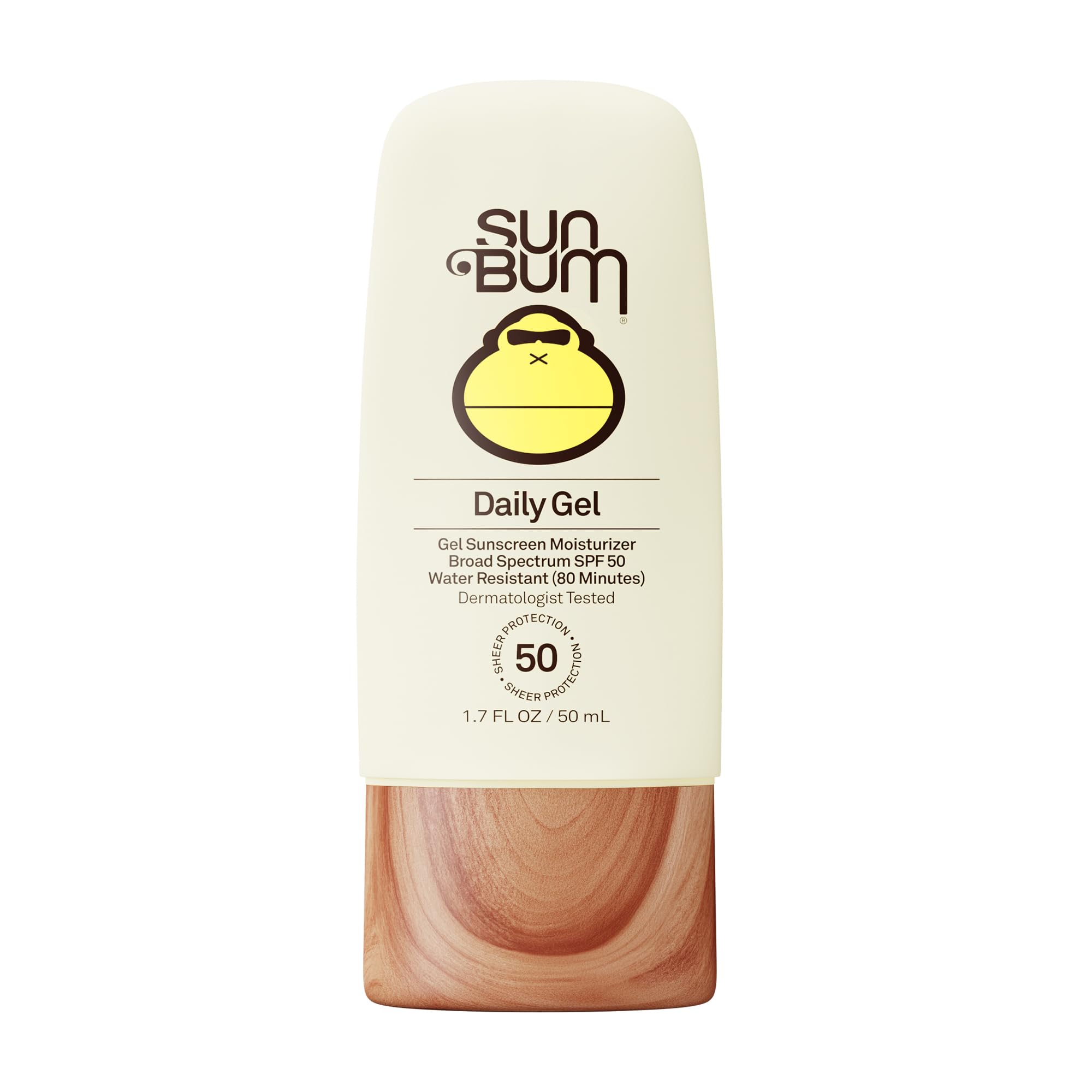 Sun Bum Daily SPF 50 Clear Gel Face Sunscreen – 1.7 oz Travel Size, Broad Spectrum, Vegan