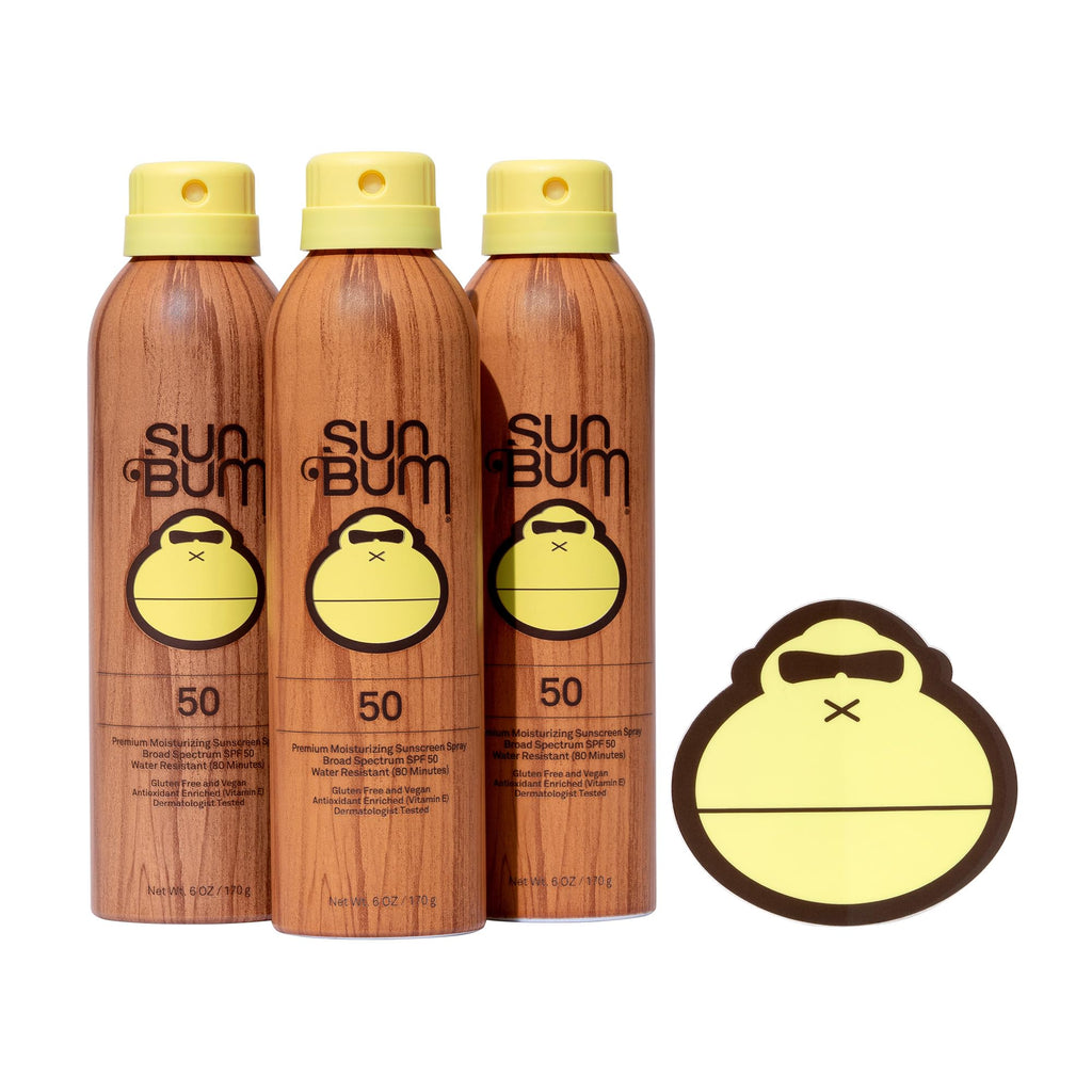 Sun Bum Original SPF 50 Sunscreen Spray | 3-Pack, Vegan & Reef Friendly