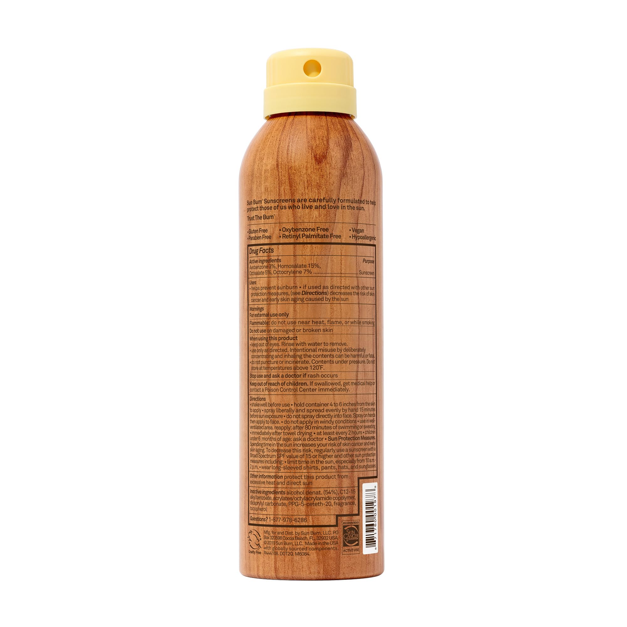 Sun Bum Original SPF 50 Sunscreen Spray | 3-Pack, Vegan & Reef Friendly