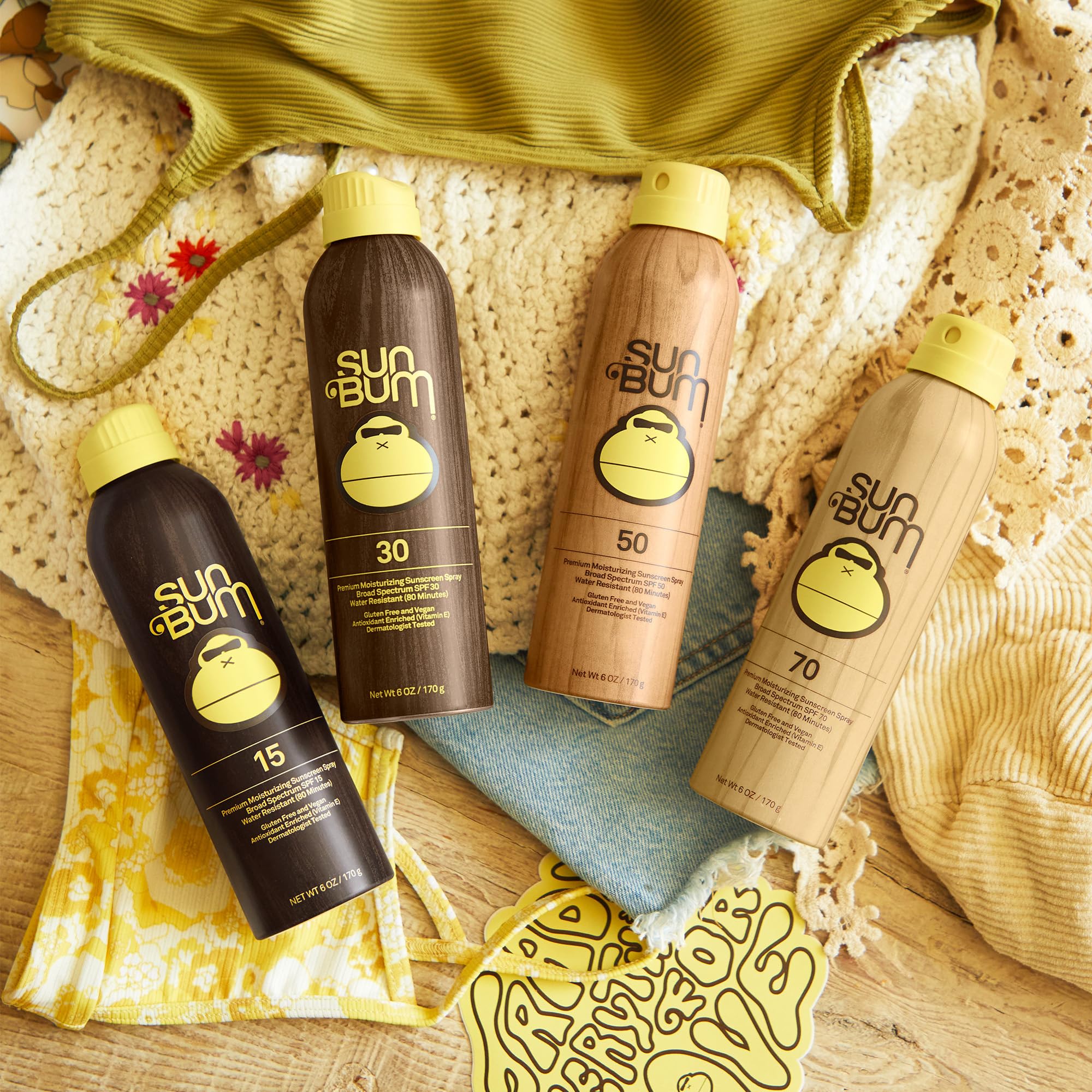 Sun Bum Original SPF 50 Sunscreen Spray | 3-Pack, Vegan & Reef Friendly