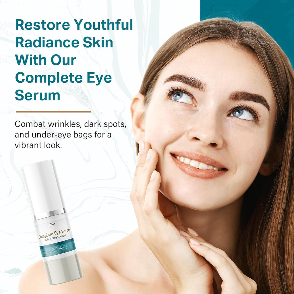 Sun Coast Sciences Complete Eye Serum by Dr. Mark Rosenberg — Wrinkle Reduction, Dark Spot Fading & Under-Eye Bags (Pack of 6)