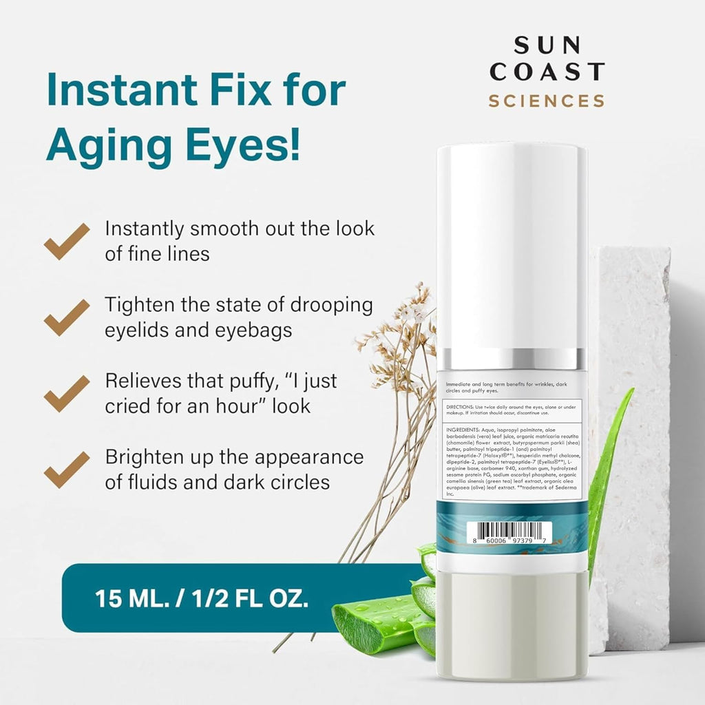 Sun Coast Sciences Complete Eye Serum — Dr. Rosenberg, Pack of 4, Wrinkle Reduction, Age Spots & Under-Eye Bags