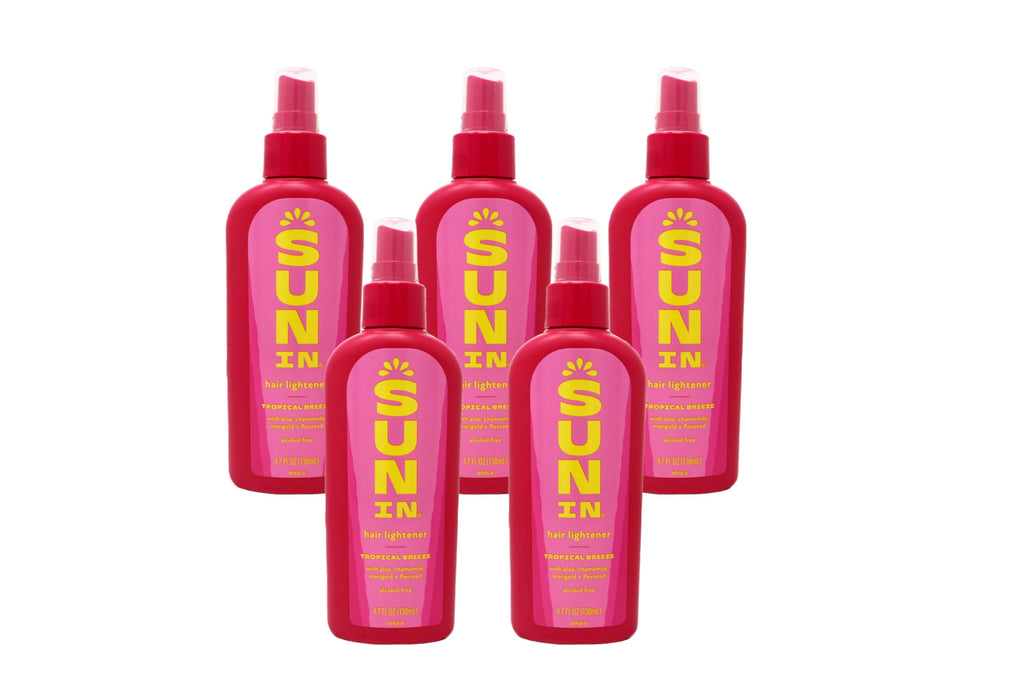 Sun-In Hair Lightener Spray | Tropical Breeze, 4.70 oz Pack of 5