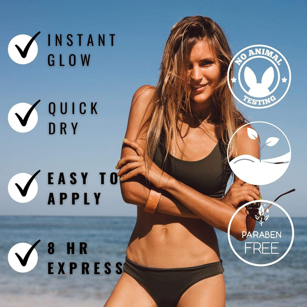 Sun Laboratories by Giesee Ultra Dark Self Tanning Lotion 32 oz | Organic Sunless Tanner for Face & Body