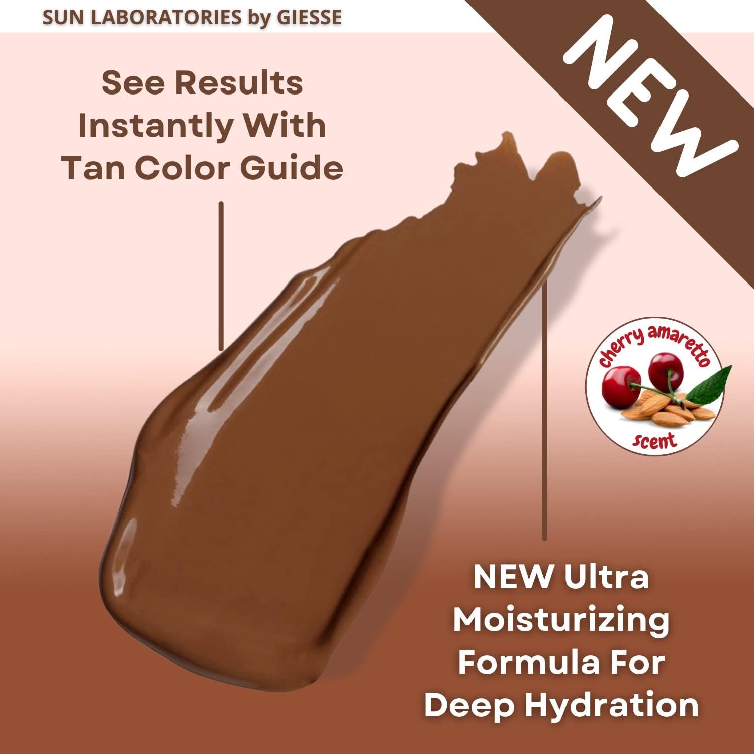 Sun Laboratories by Giesee Ultra Dark Self Tanning Lotion 32 oz | Organic Sunless Tanner for Face & Body