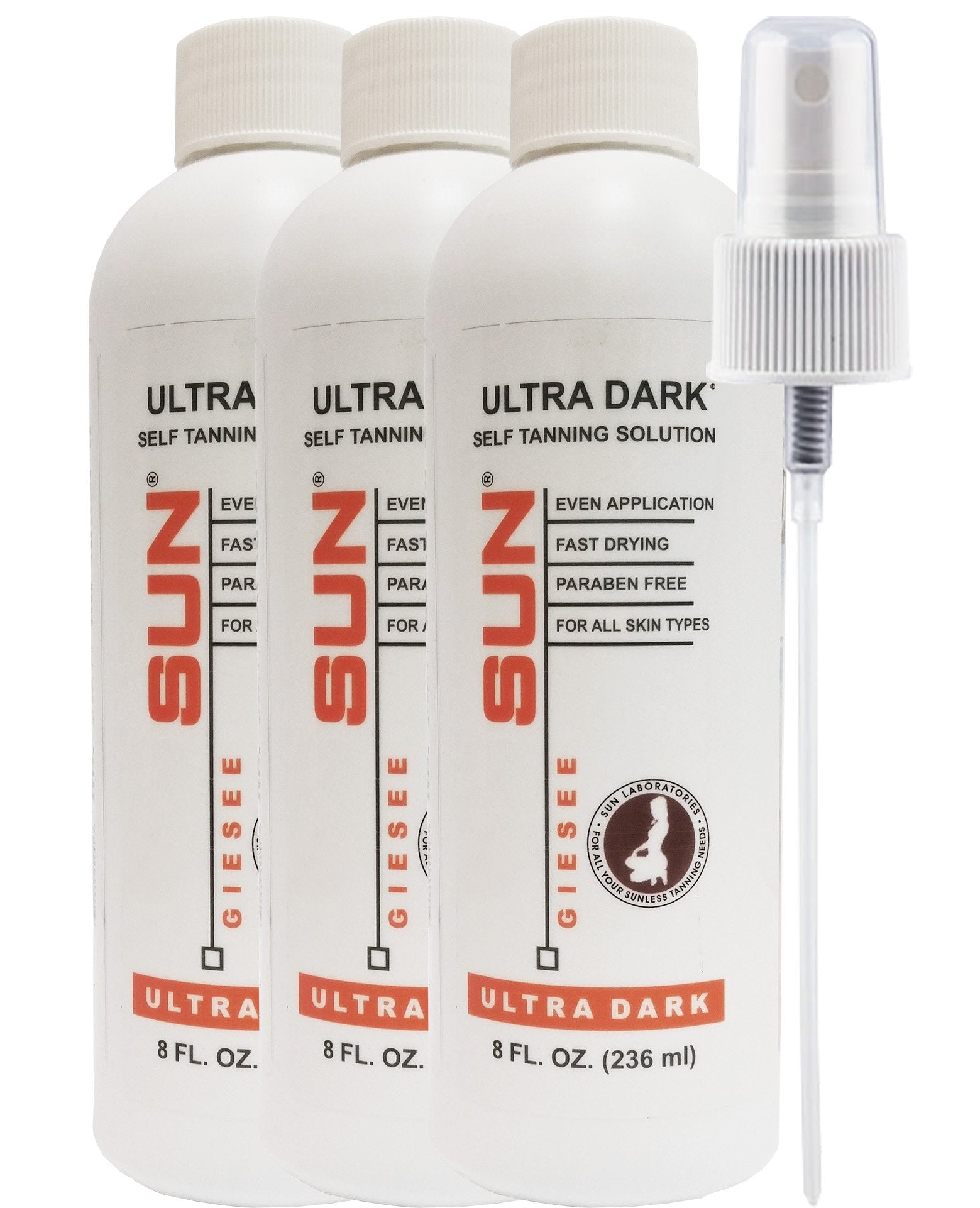 Sun Laboratories by Giesee Self-Tanning Spray Ultra Dark – 3-Pack, 8 oz Each