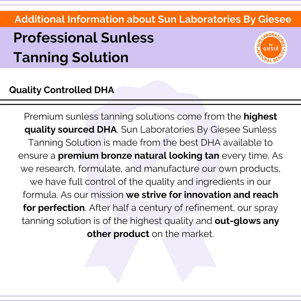 Sun Laboratories by Giesee Ultra Dark Spray Tan Solution | 1/2 Gallon Professional Sunless Tanning Kit