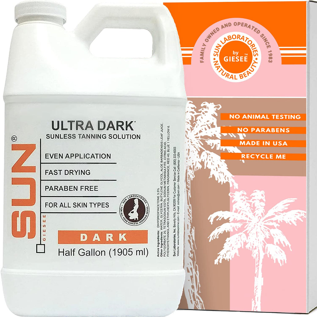 Sun Laboratories by Giesee Ultra Dark Spray Tan Solution | 1/2 Gallon Professional Sunless Tanning Kit