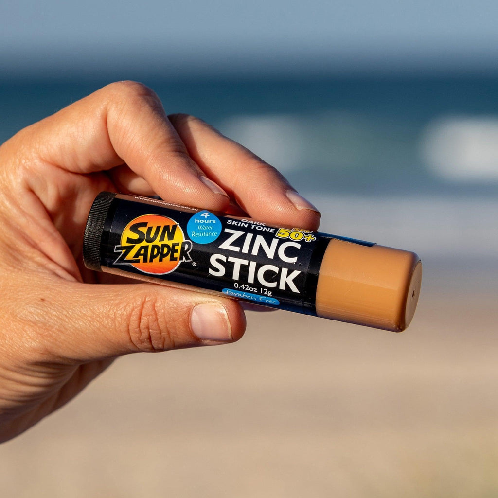 Sun Zapper Zinc Oxide Mineral Sunscreen Stick SPF 50+ | Bronze/Tan Medium Skin Tone | 12g – Made in Australia