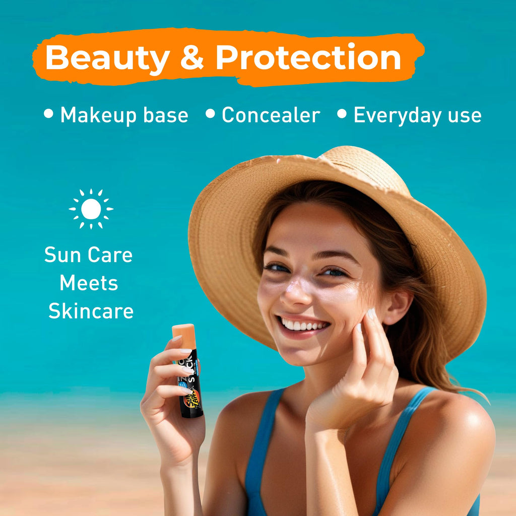 Sun Zapper Zinc Oxide Mineral Sunscreen Stick SPF 50+ | Light Skin Tone – 12g – Made in Australia