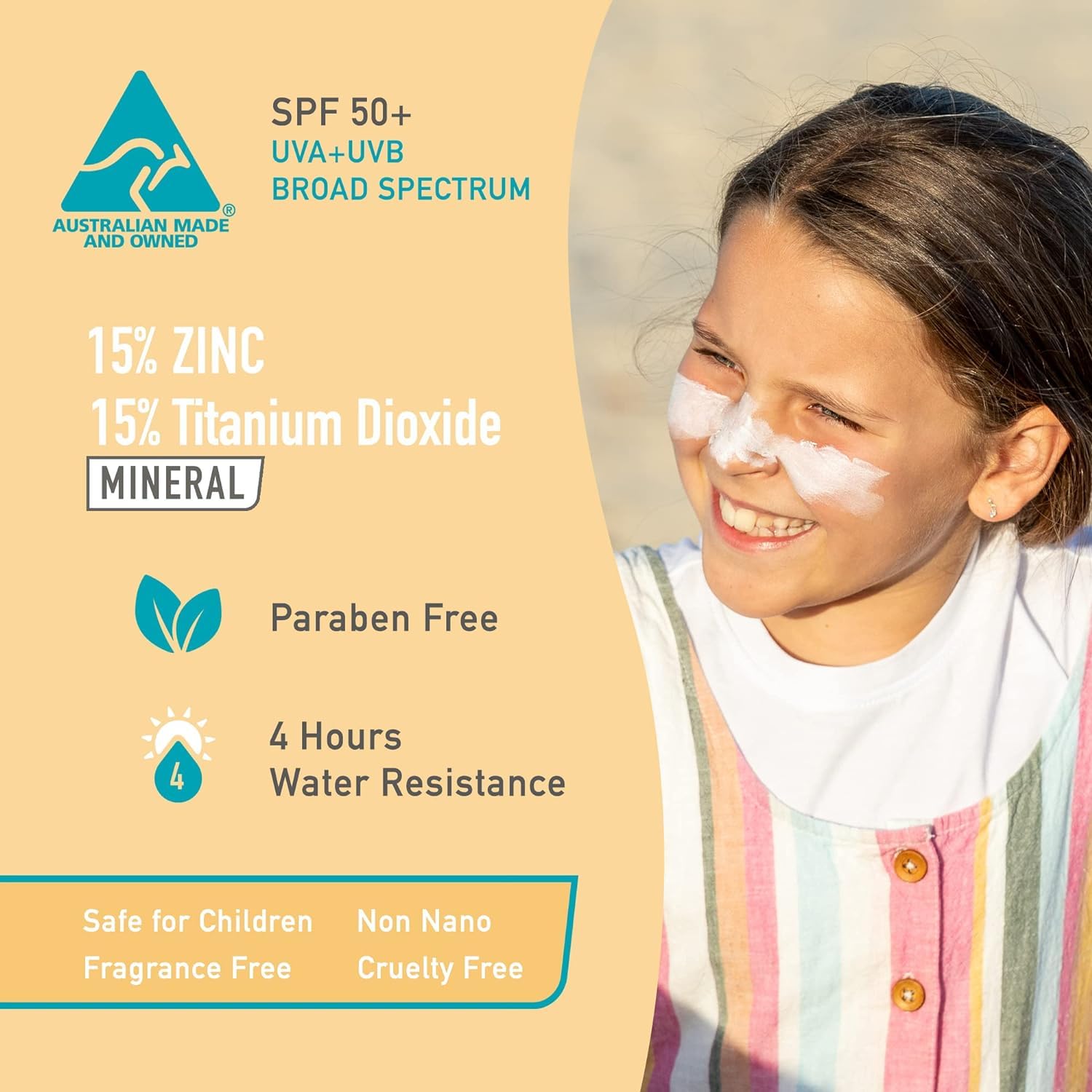 Sun Zapper Zinc Oxide Mineral Sunscreen Stick SPF 50+ – 12g White – Water Resistant