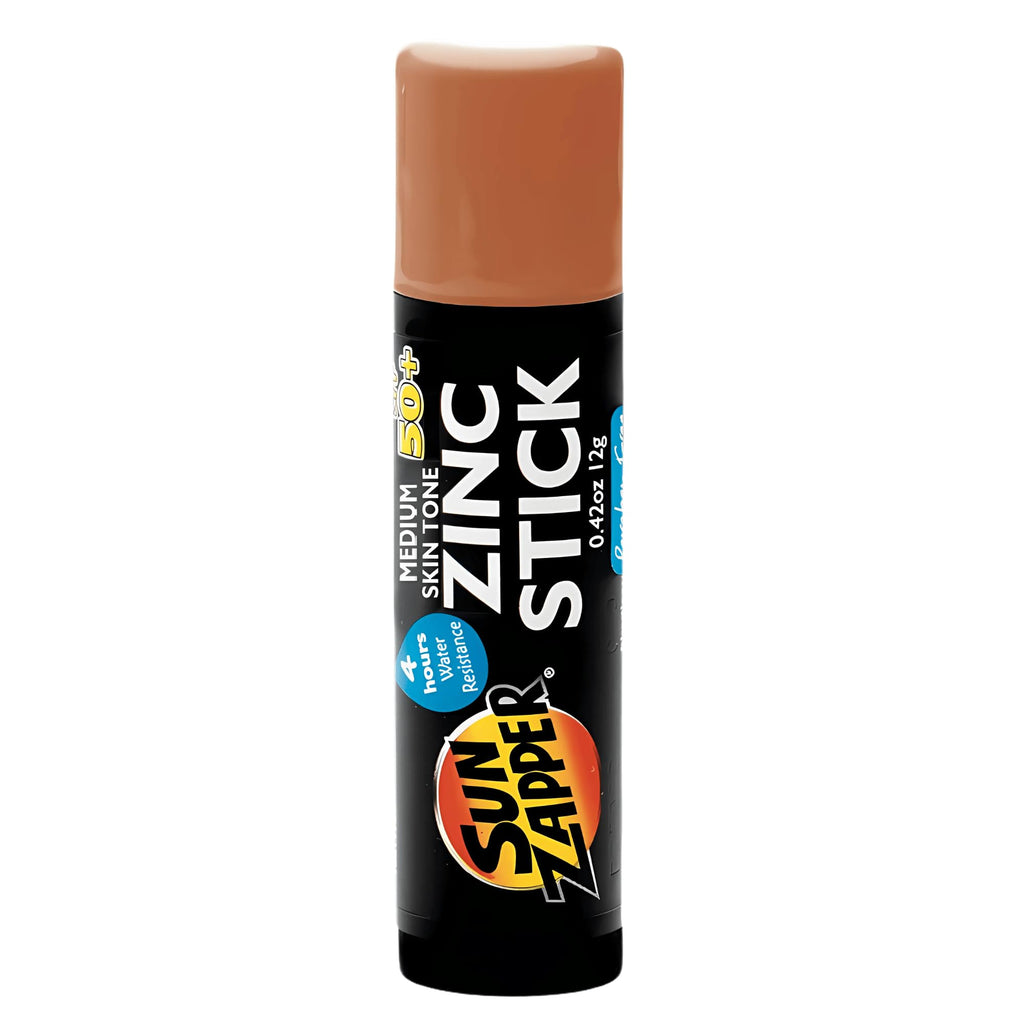 Sun Zapper Zinc Oxide Mineral Sunscreen Stick SPF 50+ | Bronze/Tan Medium Skin Tone | 12g – Made in Australia