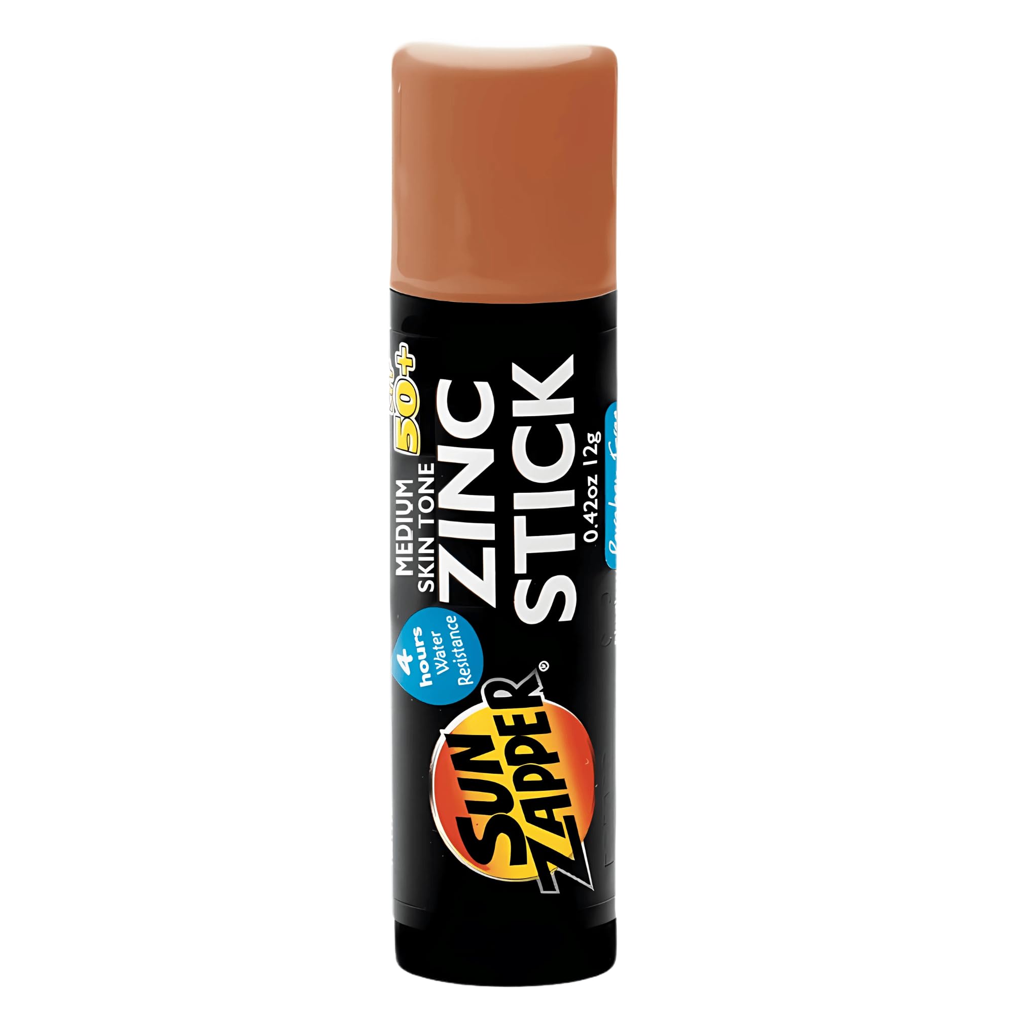 Sun Zapper Zinc Oxide Mineral Sunscreen Stick SPF 50+ | Bronze/Tan Medium Skin Tone | 12g – Made in Australia