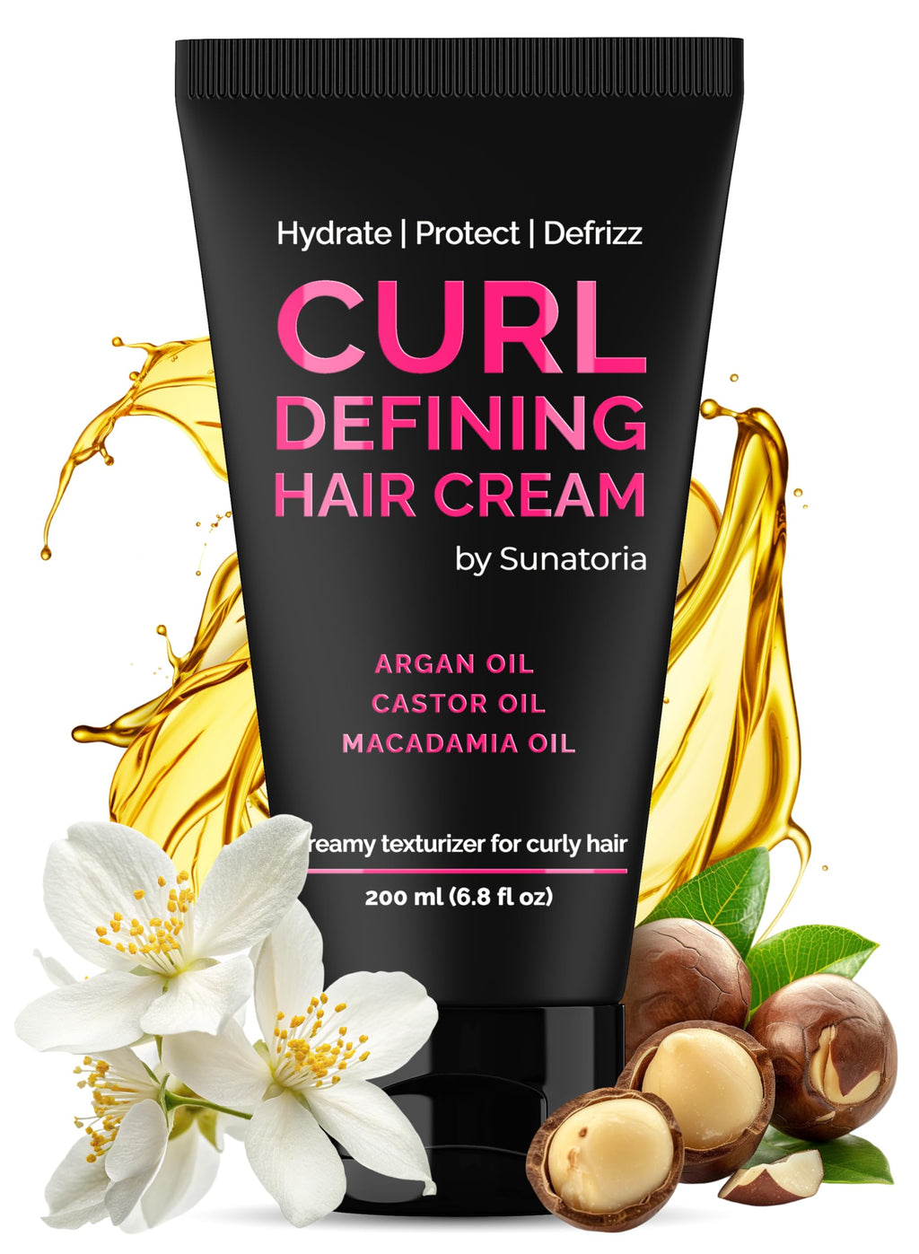 SUNATORIA Curl Cream – Lightweight Leave-In Definer for Curly & Wavy Hair