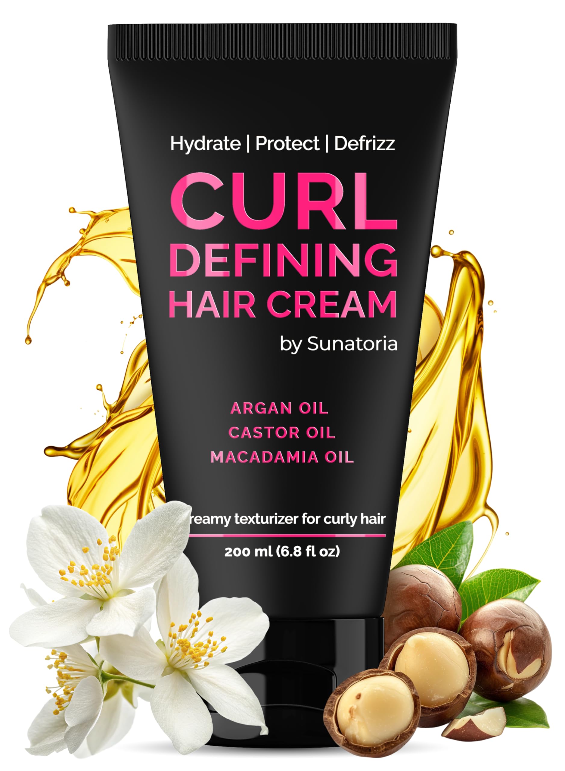 SUNATORIA Curl Cream – Lightweight Leave-In Definer for Curly & Wavy Hair