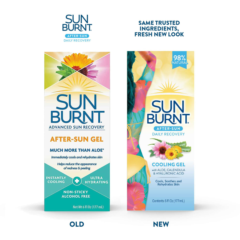 Sunburnt EMCW9 Ultra Hydrating Aloe Vera Gel 6 oz Pack of 2 (Clear)
