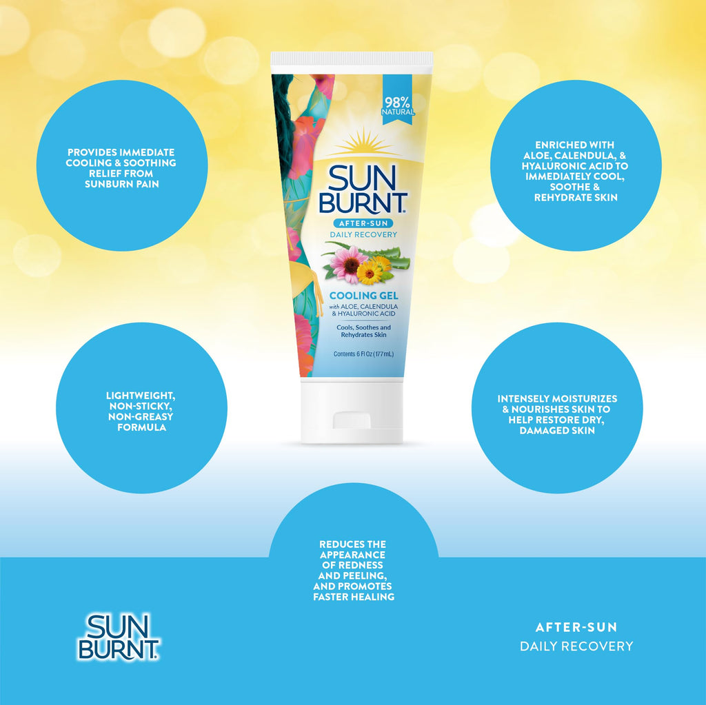 Sunburnt EMCW9 Ultra Hydrating Aloe Vera Gel 6 oz Pack of 2 (Clear)