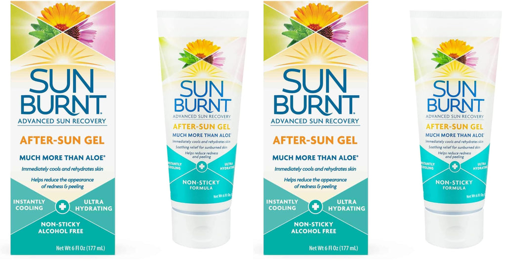 Sunburnt EMCW9 Ultra Hydrating Aloe Vera Gel 6 oz Pack of 2 (Clear)