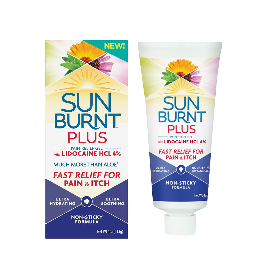 Sunburnt Plus After-Sun Gel with Lidocaine – 4 oz | Fast Cooling & Hydration