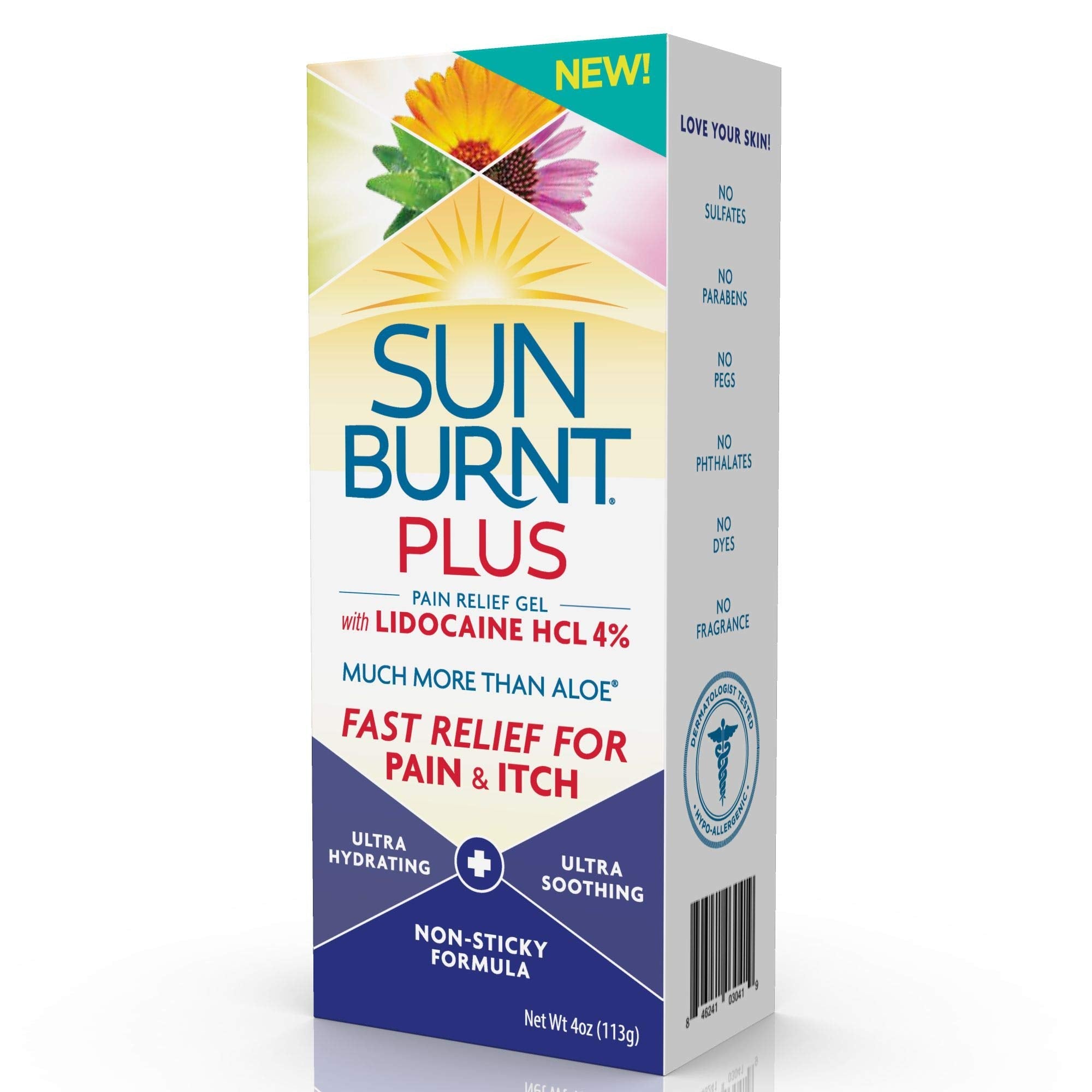 Sunburnt Plus After-Sun Gel with Lidocaine – 4 oz | Fast Cooling & Hydration