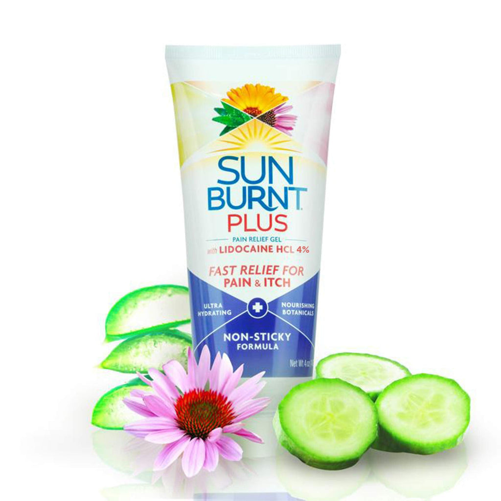 Sunburnt Plus After-Sun Gel with Lidocaine – 4 oz | Fast Cooling & Hydration