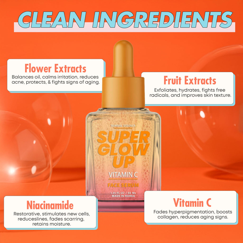 Sunday Essence Vitamin C Serum – Brightens, Evens Skin Tone, Hydrating Korean Skincare