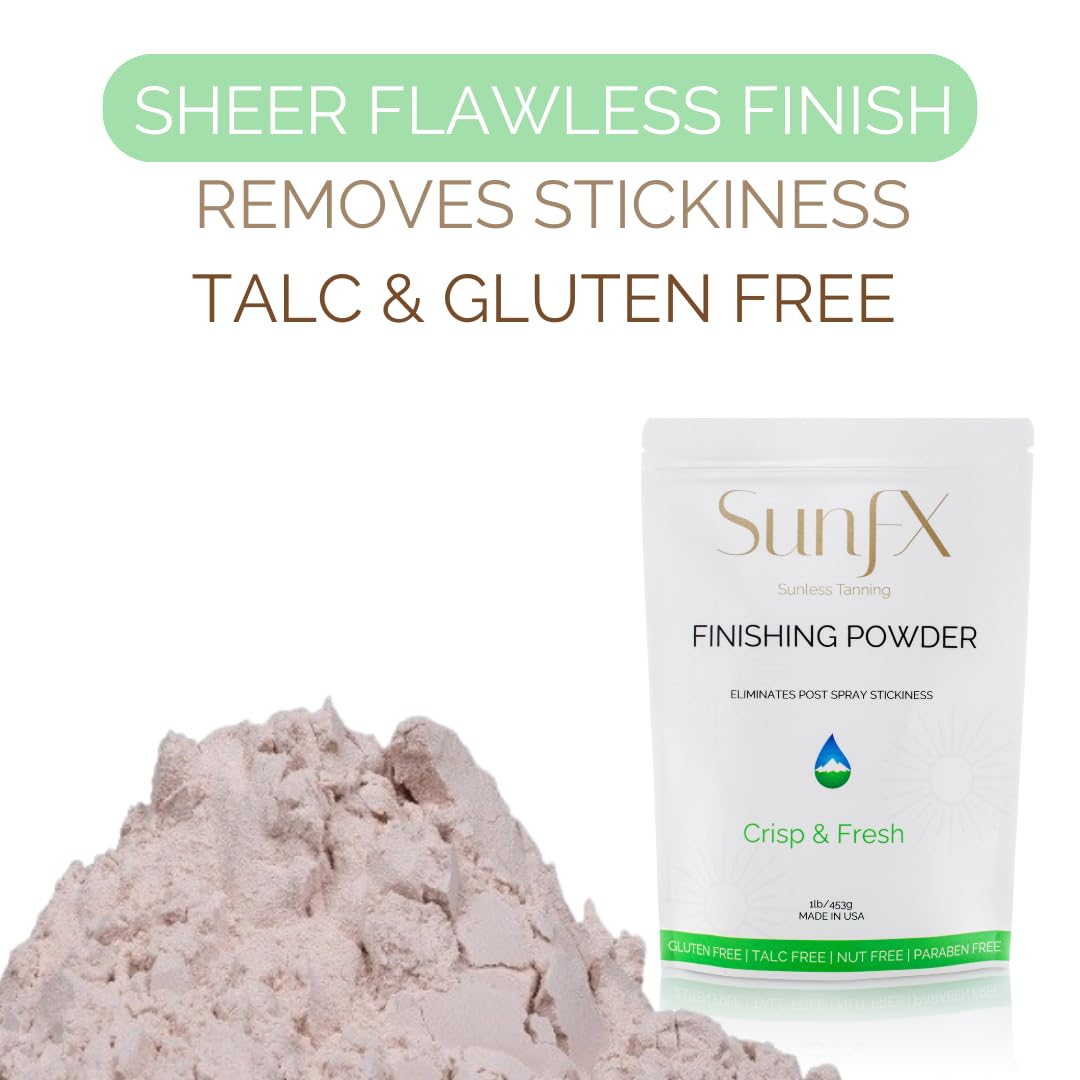 SunFX Post Spray Tan Finishing Powder — Talc Free, Translucent Bronzer Setting Powder, 1lb