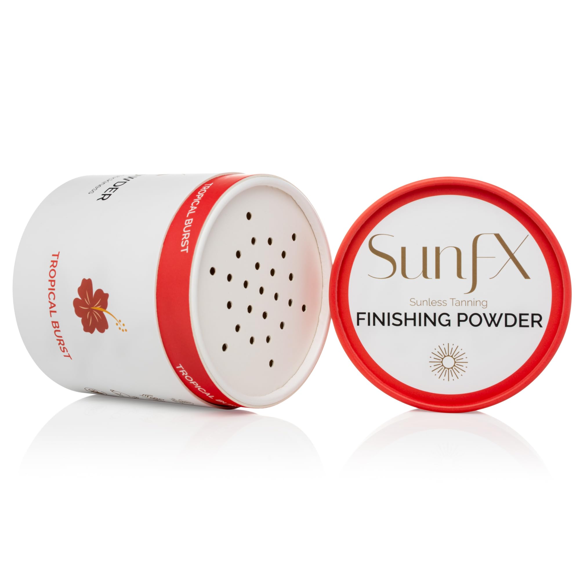 SunFX Post Spray Tan Finishing Powder – Talc-Free Setting Powder with Tropical Burst, 4 oz