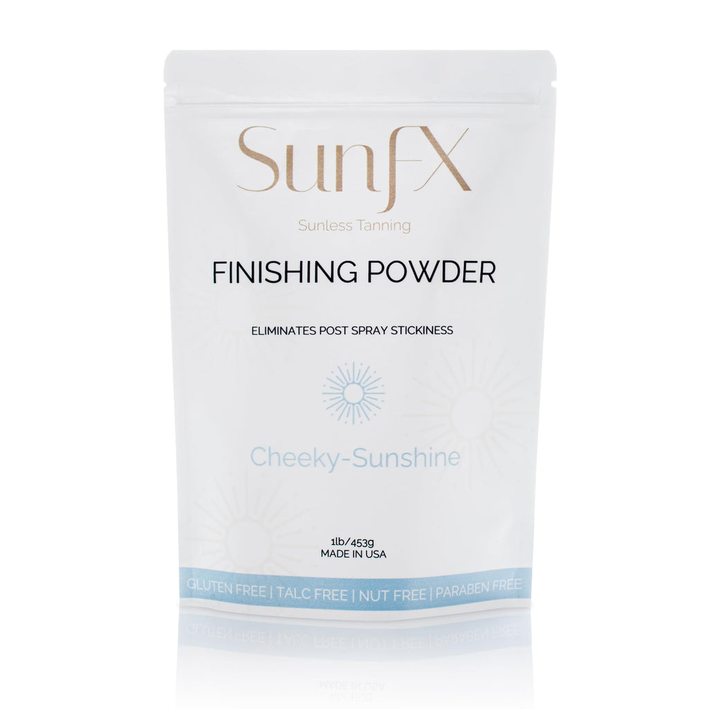 SunFX Post Spray Tan Finishing Powder – Talc-Free, Shimmer Setting Powder (1 lb) | Cheeky-Sunshine