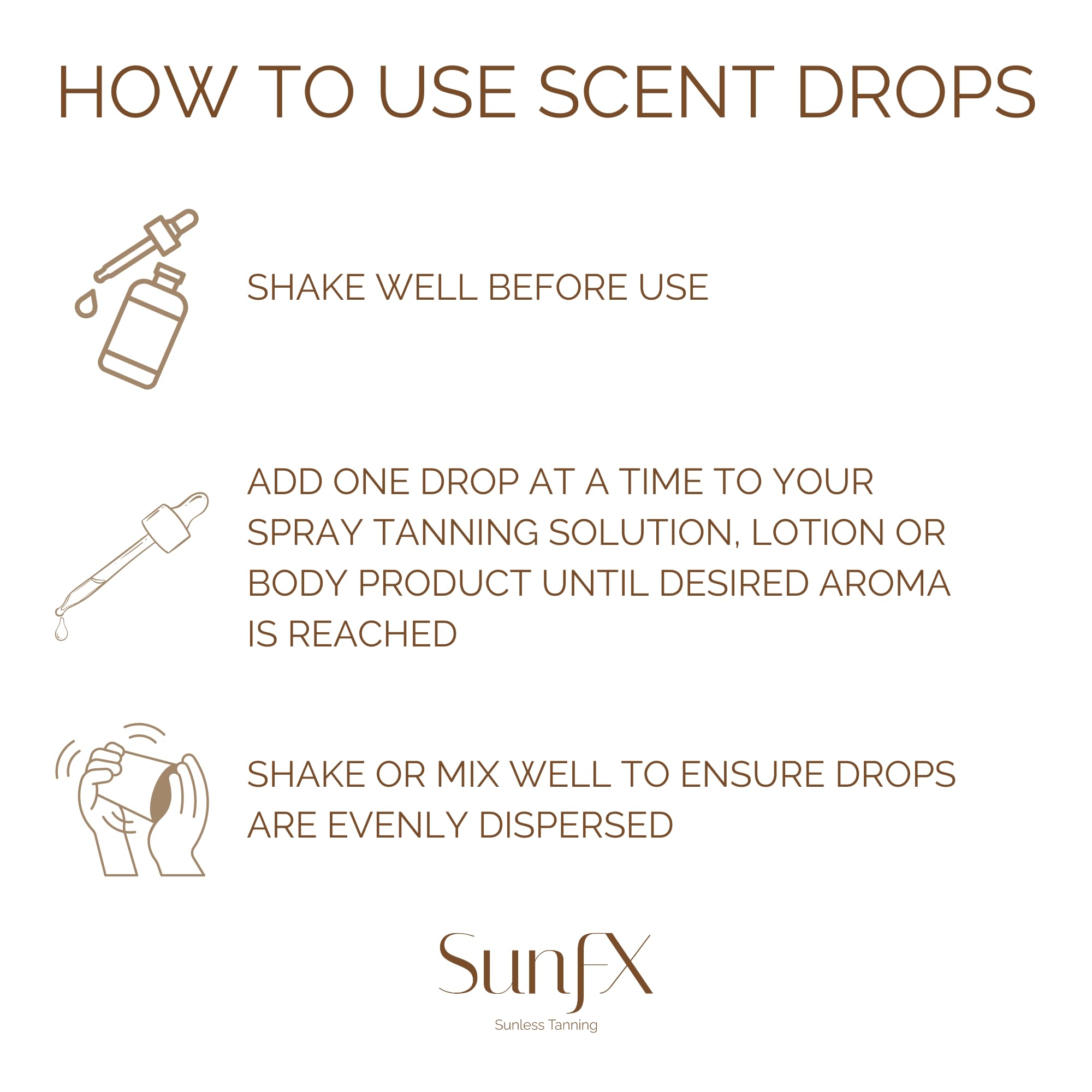SunFX Scent Drops | Premium Sunless Tanning Additive for Spray Tanning - 1oz Crisp & Fresh