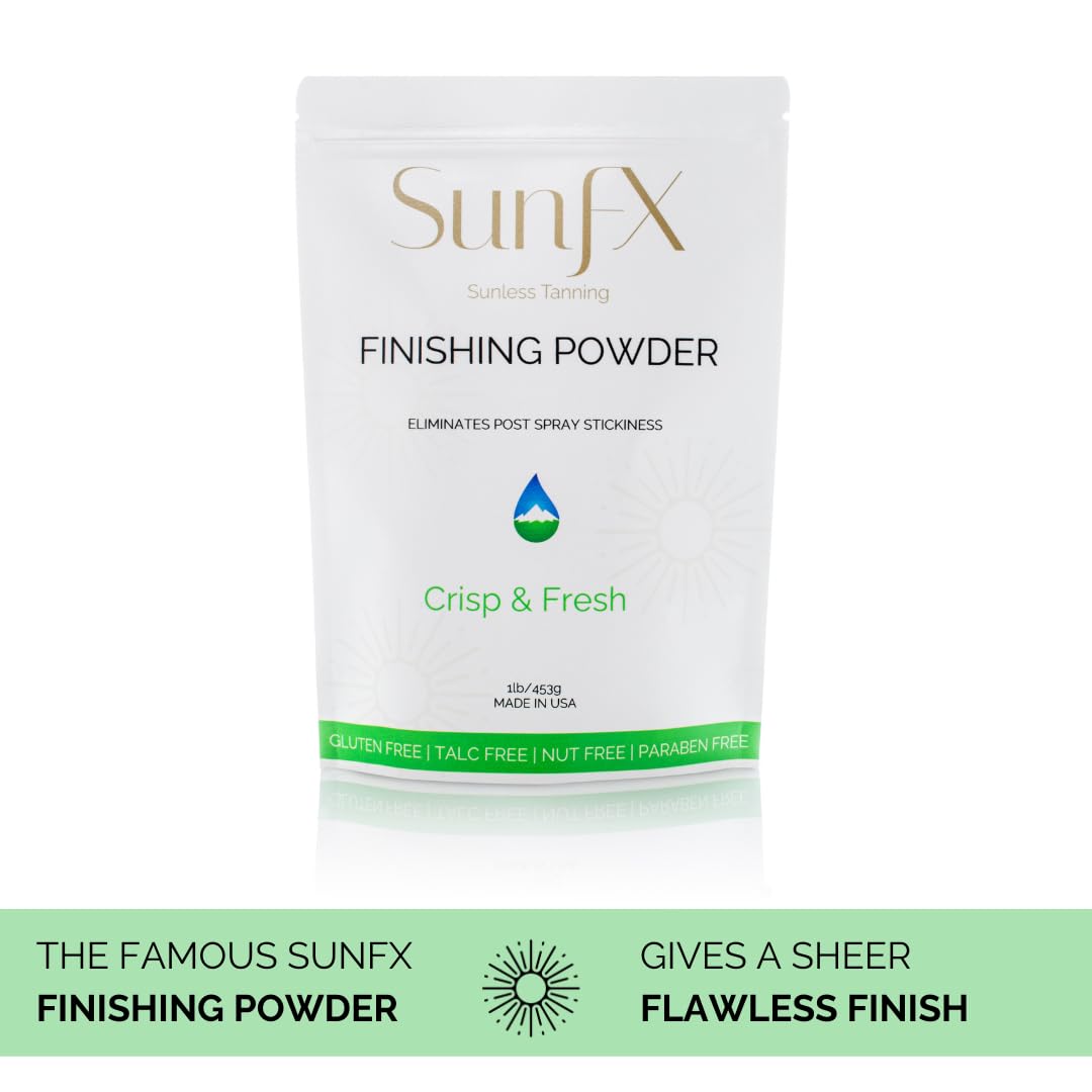 SunFX Post Spray Tan Finishing Powder — Talc Free, Translucent Bronzer Setting Powder, 1lb