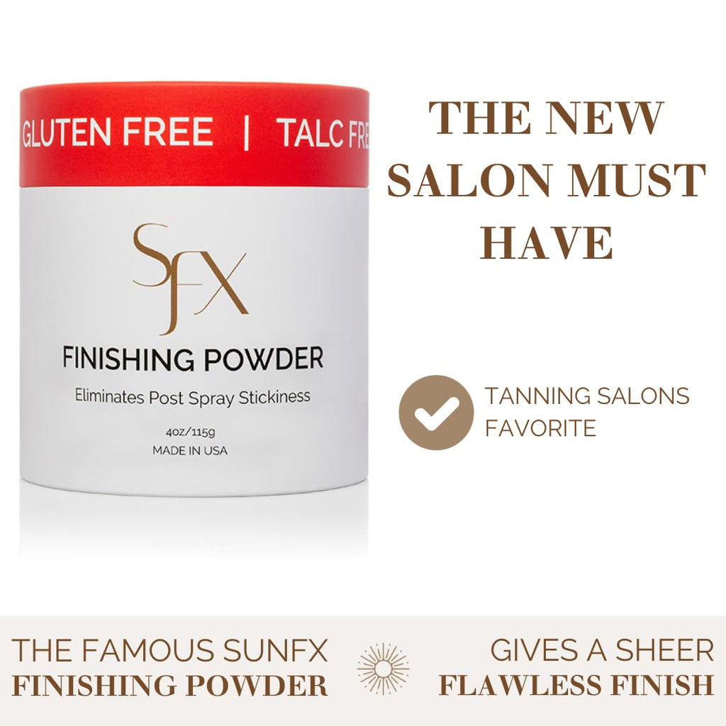 SunFX Post Spray Tan Finishing Powder – Talc-Free Setting Powder with Tropical Burst, 4 oz