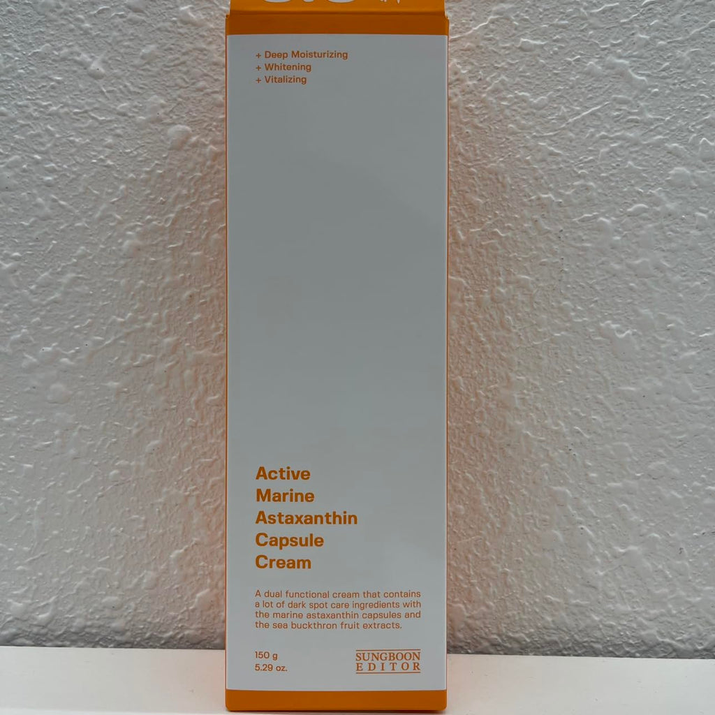 SUNGBOON EDITOR Active Marine Astaxanthin Capsule Cream – Brightening Facial Moisturizer 50ml