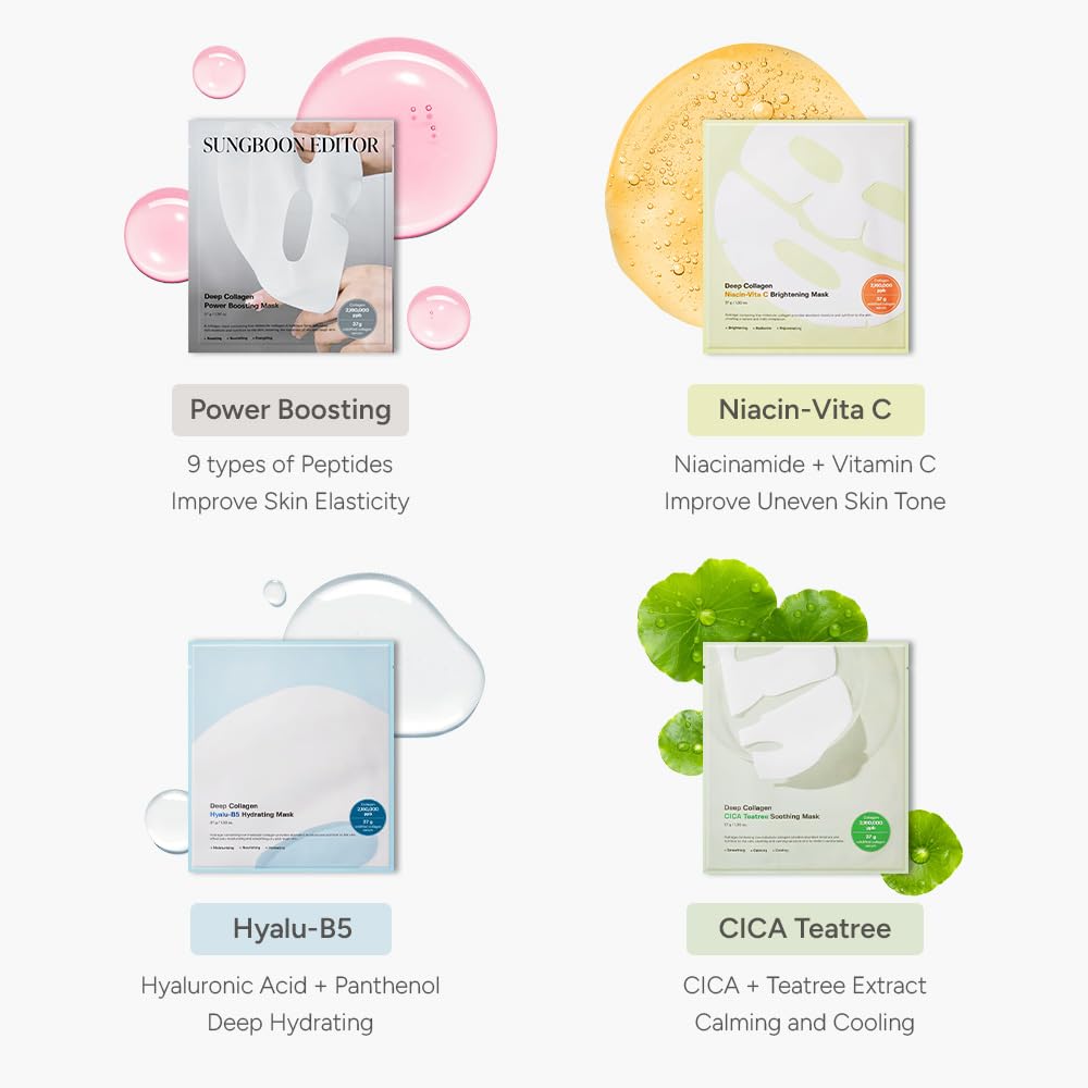 SUNGBOON EDITOR Deep Collagen STARTER KIT — Real Collagen 2,160,000ppb, Glass Skin & Hydration