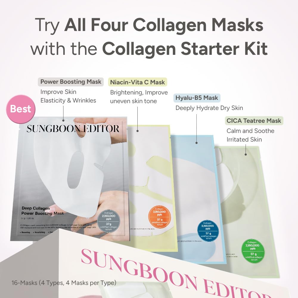 SUNGBOON EDITOR Deep Collagen STARTER KIT — Real Collagen 2,160,000ppb, Glass Skin & Hydration