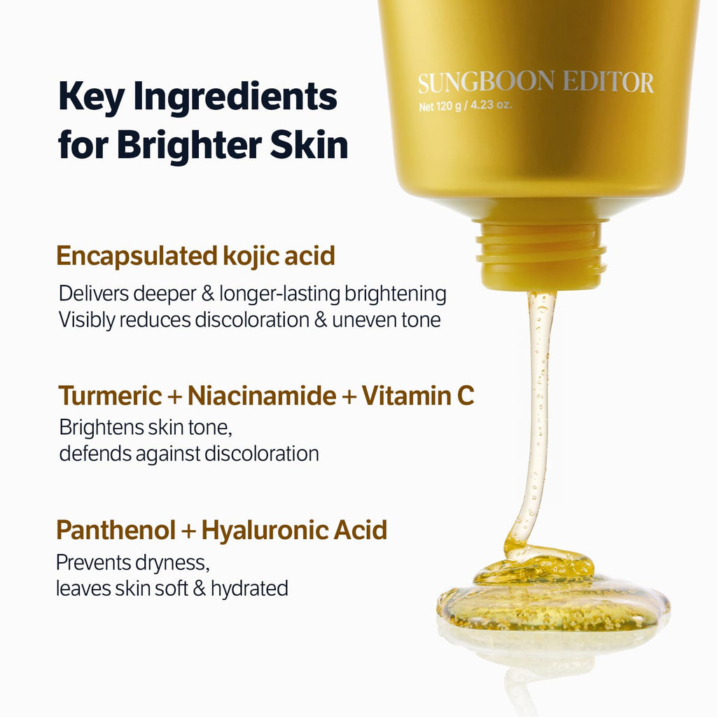 SUNGBOON EDITOR Kojic Turmeric Capsule Brightening Cleanser – Low pH Gel with Kojic Acid & Niacinamide