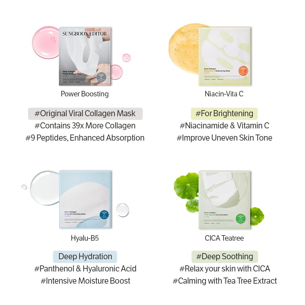 SUNGBOON EDITOR Deep Collagen Overnight Mask — 2,160,000 PPB Real Collagen for Elasticity & Hydration